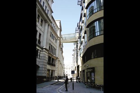 Wilkinson Eyre's plans for a footbridge between two Deutsche Bank buildings in the City of London